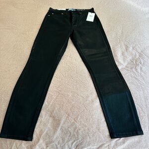 7 For All Mankind Jet Black Skinny Jeans